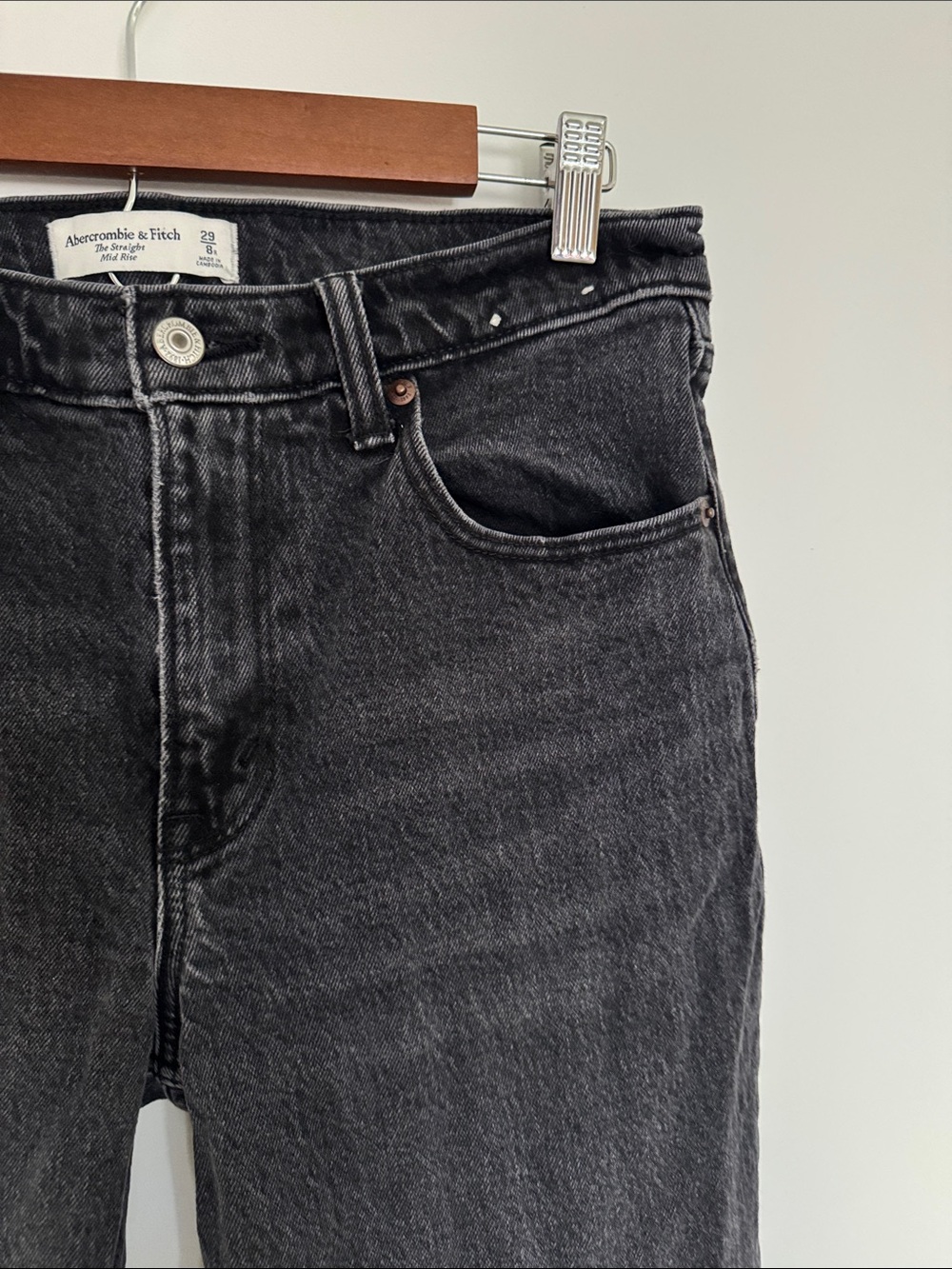 Abercrombie & Fitch Women's Black Straight-Leg Jeans - Picture 6 of 10